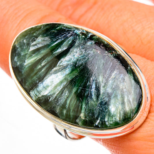 Seraphinite Rings handcrafted by Ana Silver Co - RING126915
