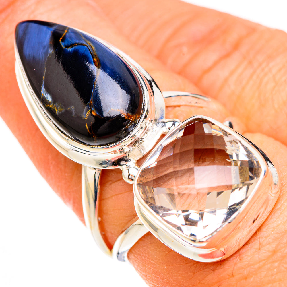 Pietersite, White Quartz Rings handcrafted by Ana Silver Co - RING126921
