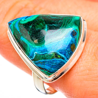 Malachite In Chrysocolla Rings handcrafted by Ana Silver Co - RING126949