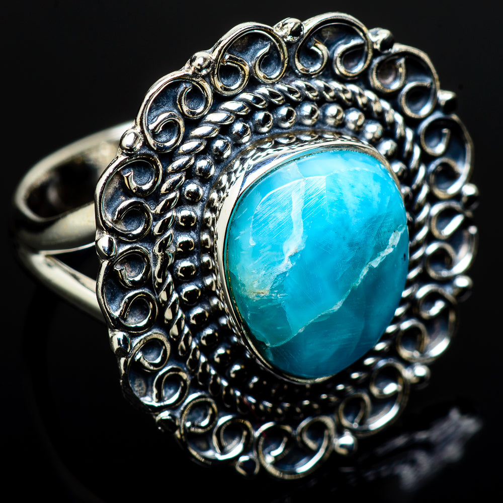 Larimar Rings handcrafted by Ana Silver Co - RING12695