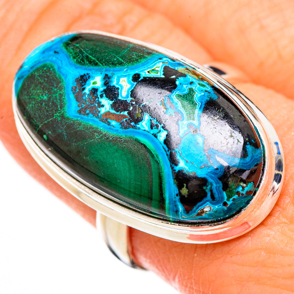Malachite In Chrysocolla Rings handcrafted by Ana Silver Co - RING126954
