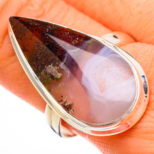 Indonesian Plume Agate Rings handcrafted by Ana Silver Co - RING126982