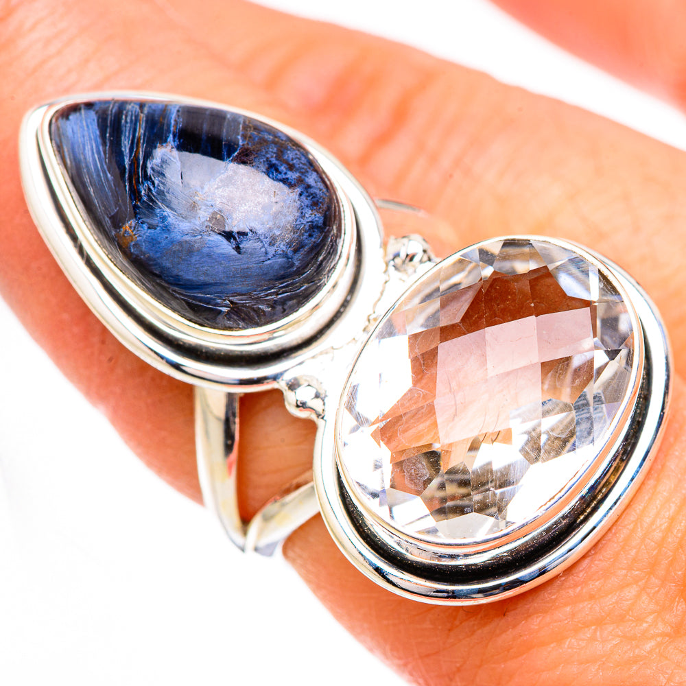 Pietersite, White Quartz Rings handcrafted by Ana Silver Co - RING126986