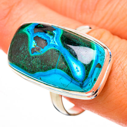 Malachite In Chrysocolla Rings handcrafted by Ana Silver Co - RING126991