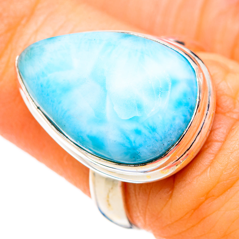 Larimar Rings handcrafted by Ana Silver Co - RING127003