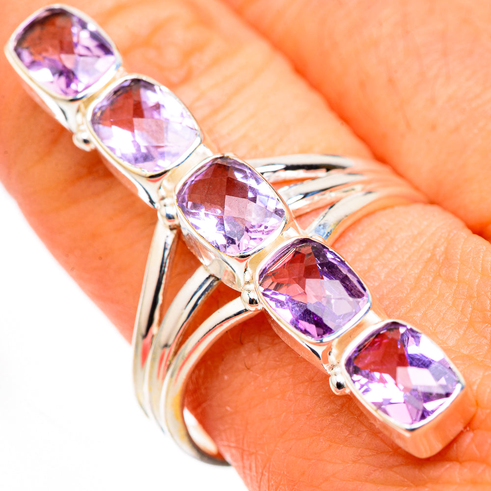 Pink Amethyst Rings handcrafted by Ana Silver Co - RING127008