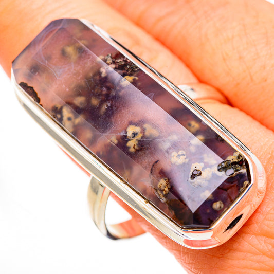 Indonesian Plume Agate Rings handcrafted by Ana Silver Co - RING127023