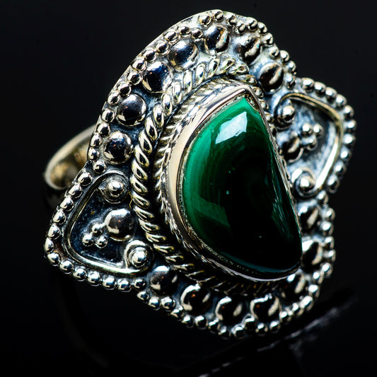 Malachite Rings handcrafted by Ana Silver Co - RING12702