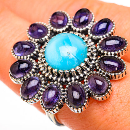 Larimar, Tanzanite Rings handcrafted by Ana Silver Co - RING127033