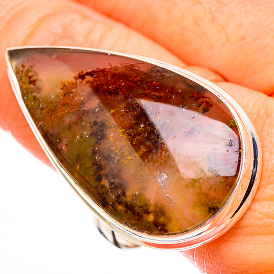 Indonesian Plume Agate Rings handcrafted by Ana Silver Co - RING127043