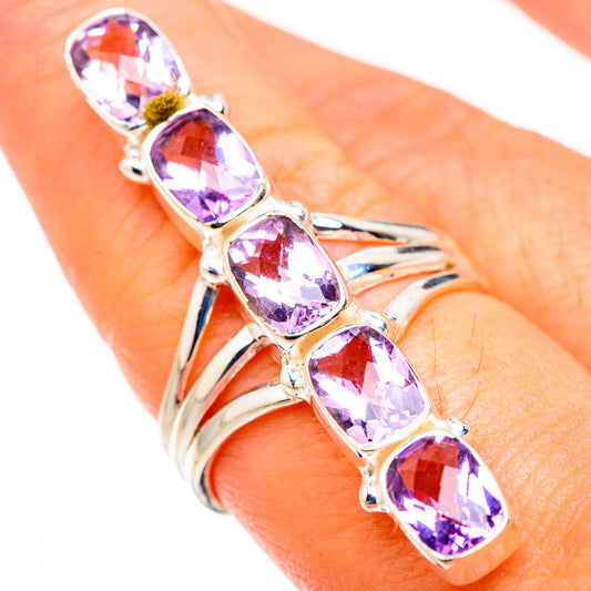 Pink Amethyst Rings handcrafted by Ana Silver Co - RING127046