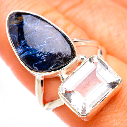 Pietersite, White Quartz Rings handcrafted by Ana Silver Co - RING127048