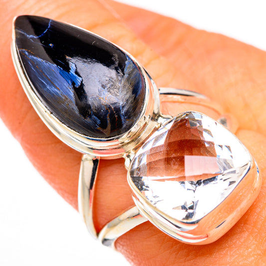 Pietersite, White Quartz Rings handcrafted by Ana Silver Co - RING127049