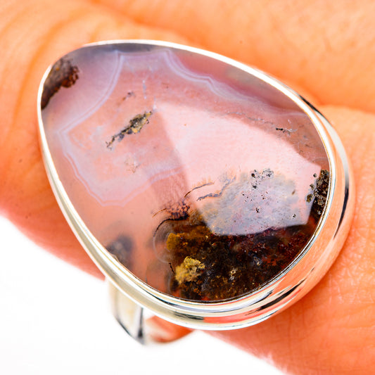 Indonesian Plume Agate Rings handcrafted by Ana Silver Co - RING127059