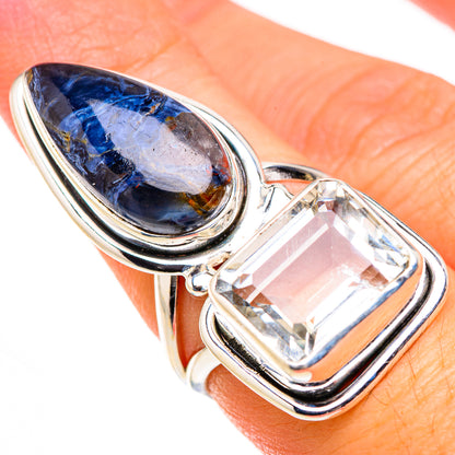 Pietersite, White Quartz Rings handcrafted by Ana Silver Co - RING127065