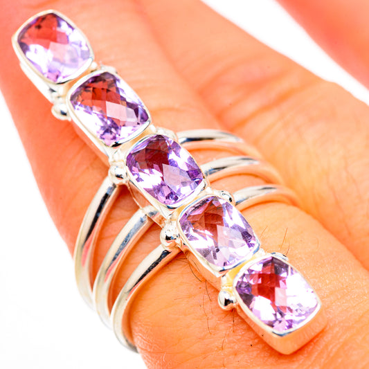 Pink Amethyst Rings handcrafted by Ana Silver Co - RING127075