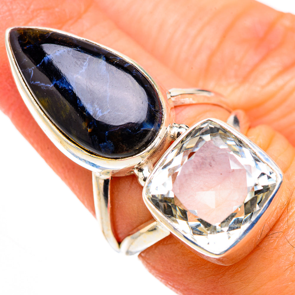 Pietersite, White Quartz Rings handcrafted by Ana Silver Co - RING127077
