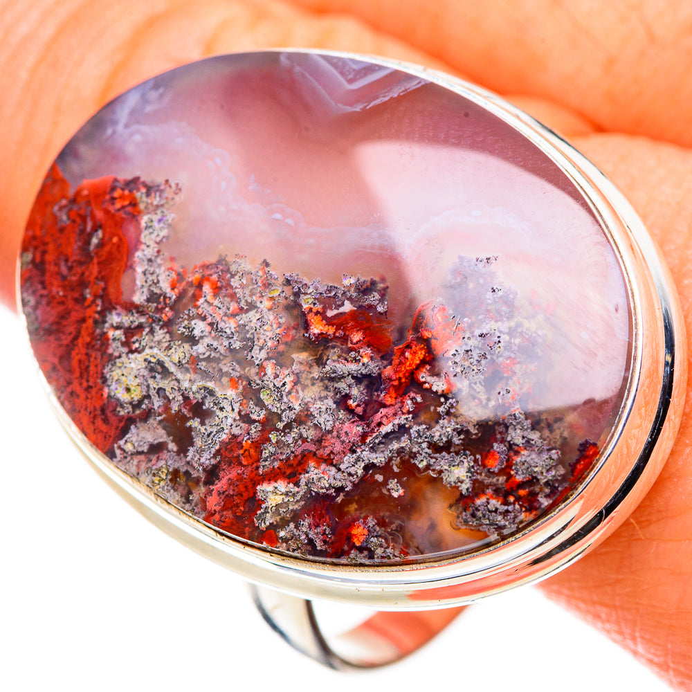 Indonesian Plume Agate Rings handcrafted by Ana Silver Co - RING127084