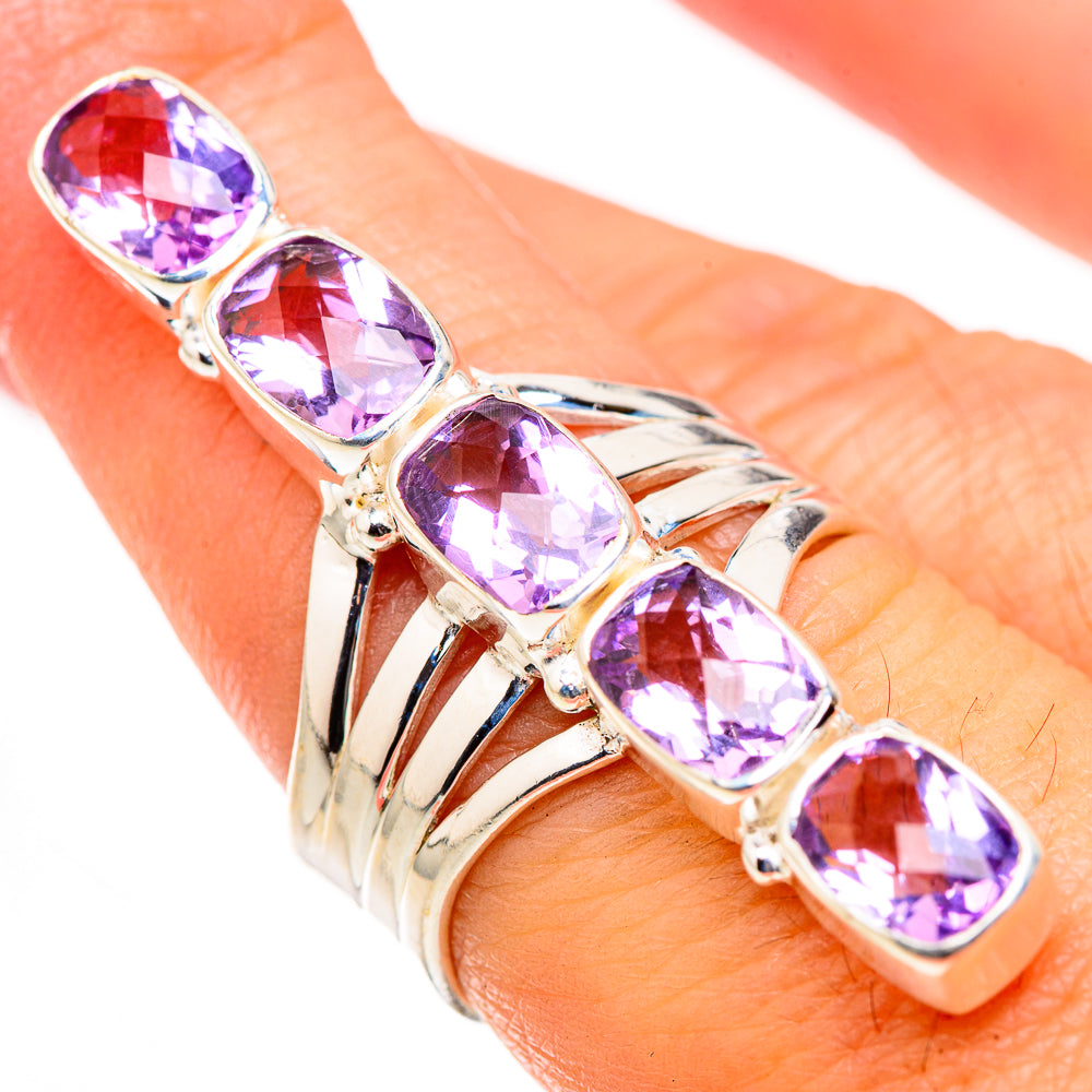 Pink Amethyst Rings handcrafted by Ana Silver Co - RING127096