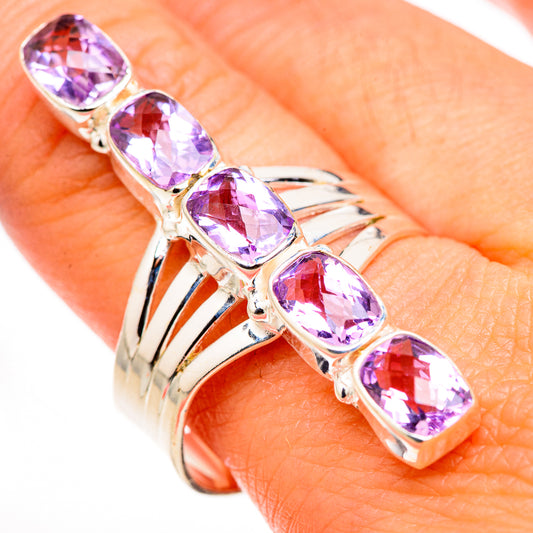 Pink Amethyst Rings handcrafted by Ana Silver Co - RING127105