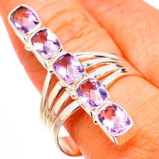 Pink Amethyst Rings handcrafted by Ana Silver Co - RING127110