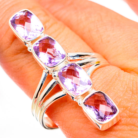 Pink Amethyst Rings handcrafted by Ana Silver Co - RING127112