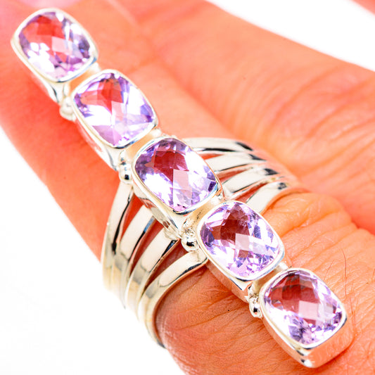 Pink Amethyst Rings handcrafted by Ana Silver Co - RING127123