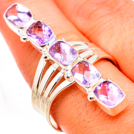 Pink Amethyst Rings handcrafted by Ana Silver Co - RING127131