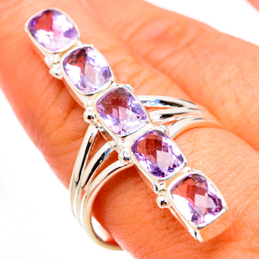 Pink Amethyst Rings handcrafted by Ana Silver Co - RING127132