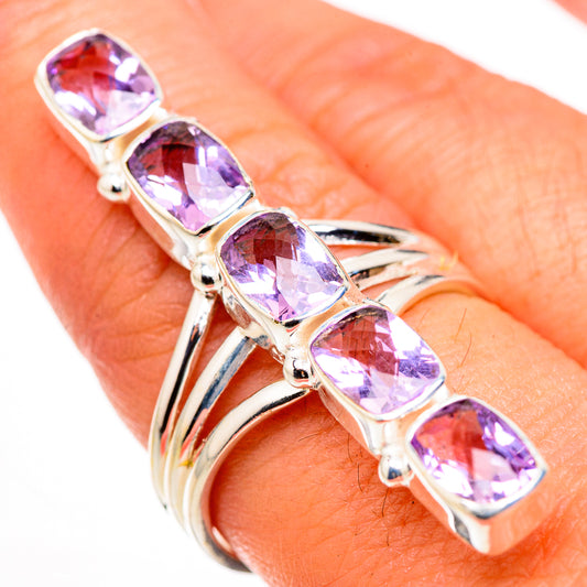 Pink Amethyst Rings handcrafted by Ana Silver Co - RING127137