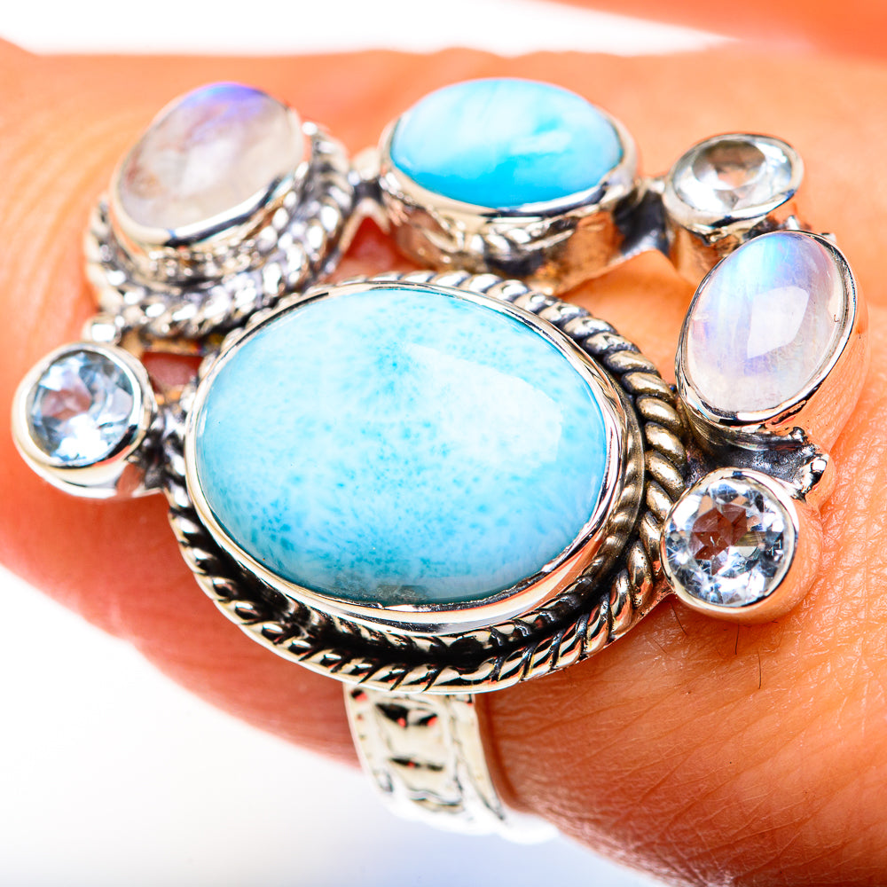 Larimar Rings handcrafted by Ana Silver Co - RING127139