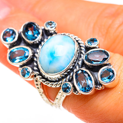 Larimar Rings handcrafted by Ana Silver Co - RING127141
