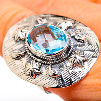 Blue Topaz Rings handcrafted by Ana Silver Co - RING127154