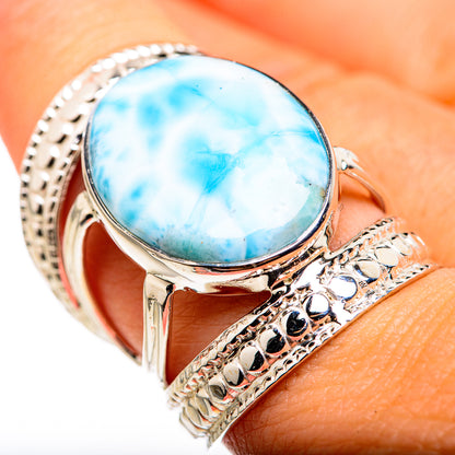 Larimar Rings handcrafted by Ana Silver Co - RING127155