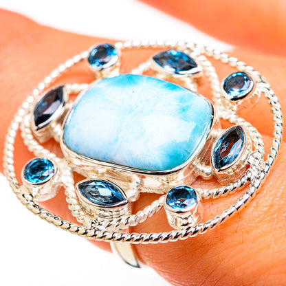 Larimar Rings handcrafted by Ana Silver Co - RING127156