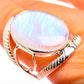 Rainbow Moonstone Rings handcrafted by Ana Silver Co - RING127164