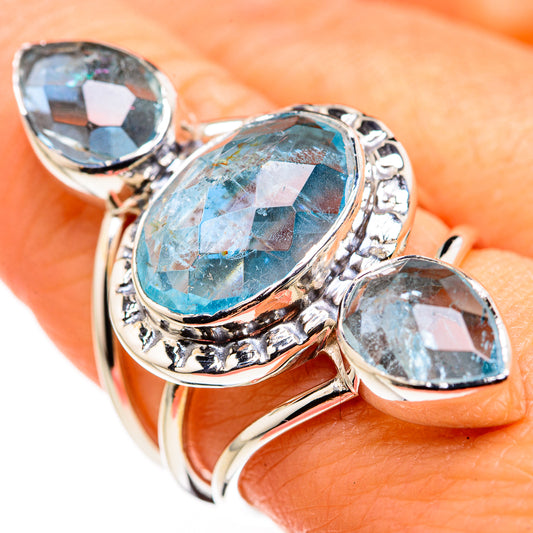 Blue Topaz Rings handcrafted by Ana Silver Co - RING127168