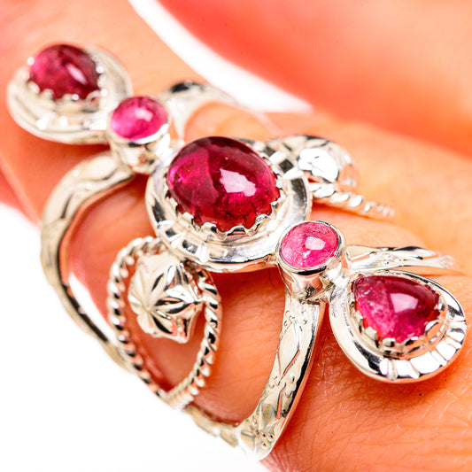 Pink Tourmaline Rings handcrafted by Ana Silver Co - RING127171