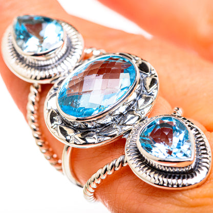 Blue Topaz Rings handcrafted by Ana Silver Co - RING127192