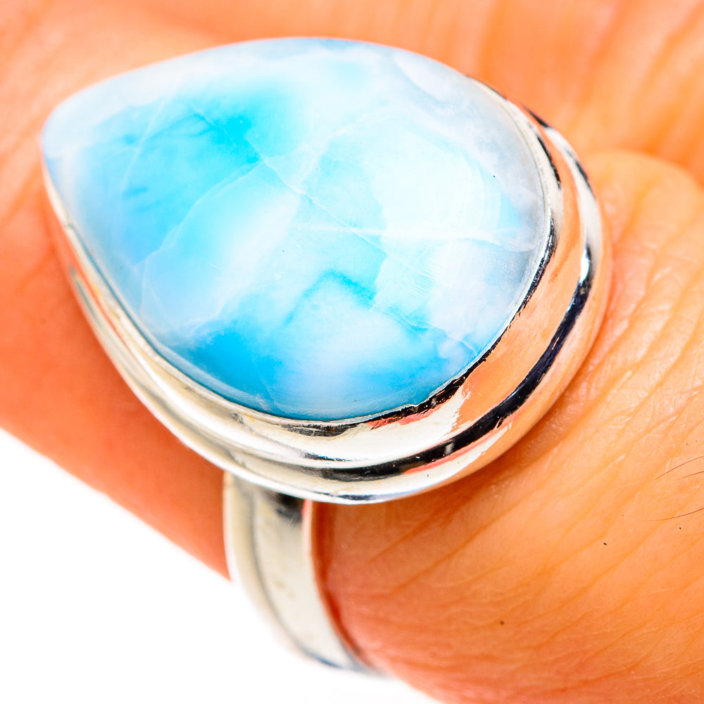 Larimar Rings handcrafted by Ana Silver Co - RING127205