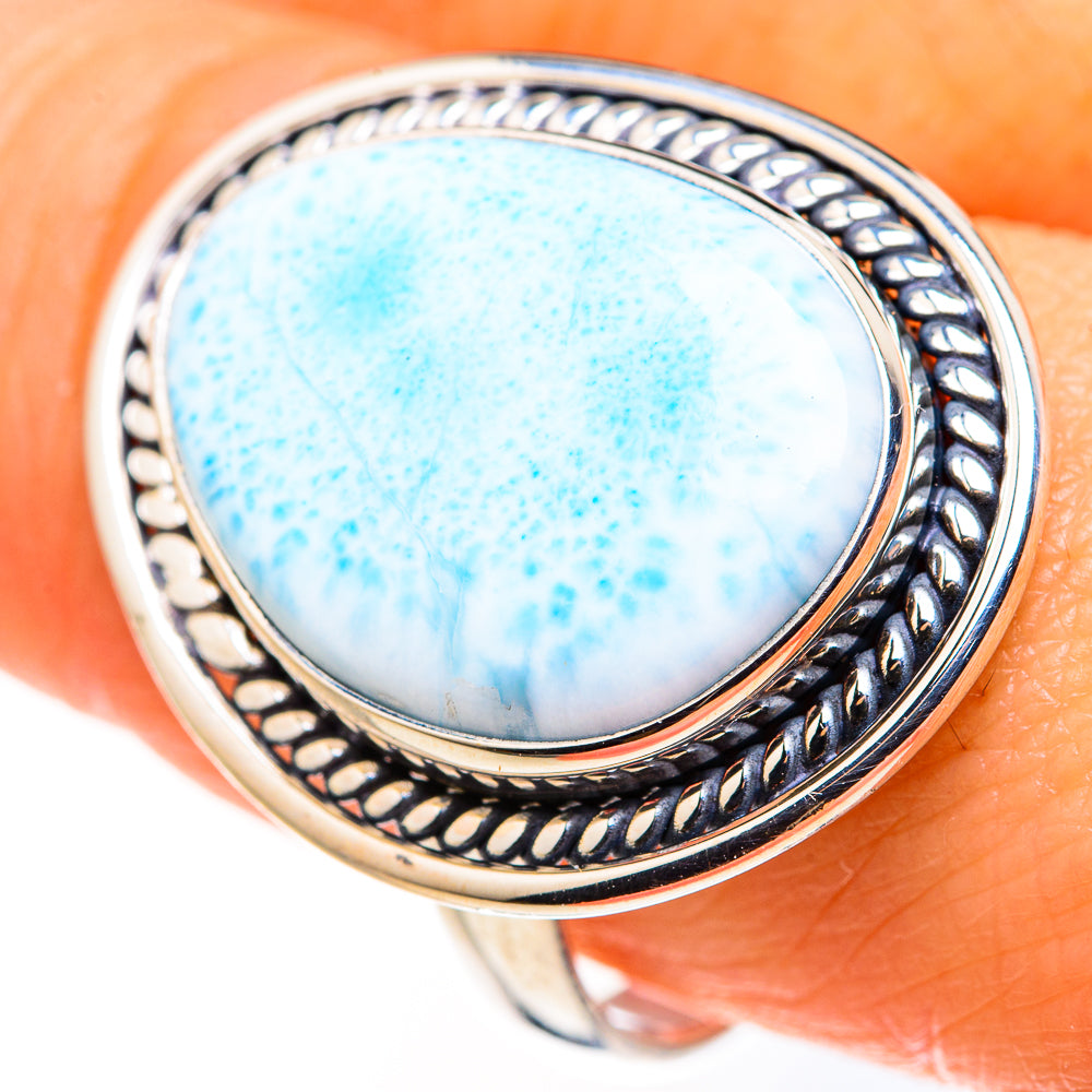 Larimar Rings handcrafted by Ana Silver Co - RING127206