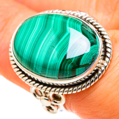 Malachite Rings handcrafted by Ana Silver Co - RING127208