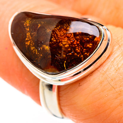 Mexican Fire Agate Rings handcrafted by Ana Silver Co - RING127210