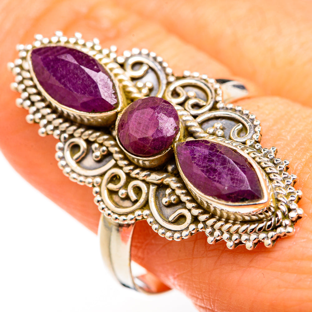 Red Sillimanite Rings handcrafted by Ana Silver Co - RING127215