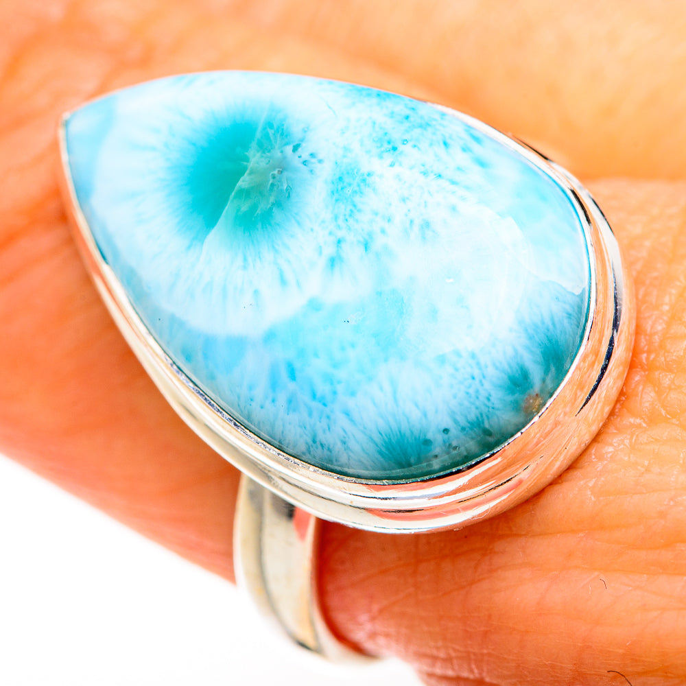 Larimar Rings handcrafted by Ana Silver Co - RING127231