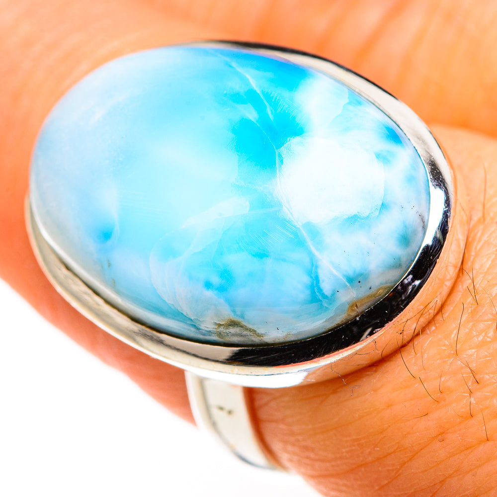 Larimar Rings handcrafted by Ana Silver Co - RING127233
