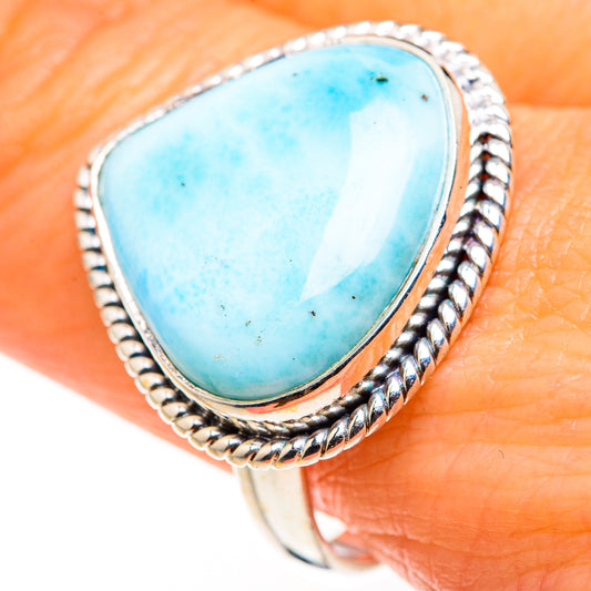 Larimar Rings handcrafted by Ana Silver Co - RING127254