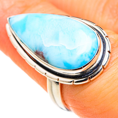 Larimar Rings handcrafted by Ana Silver Co - RING127258