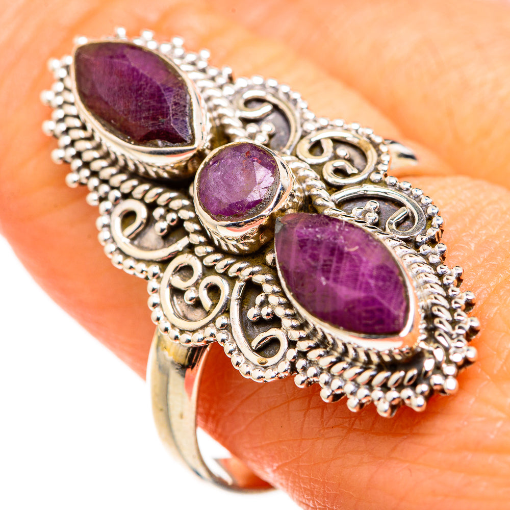 Red Sillimanite Rings handcrafted by Ana Silver Co - RING127263