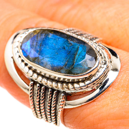 Labradorite Rings handcrafted by Ana Silver Co - RING127273
